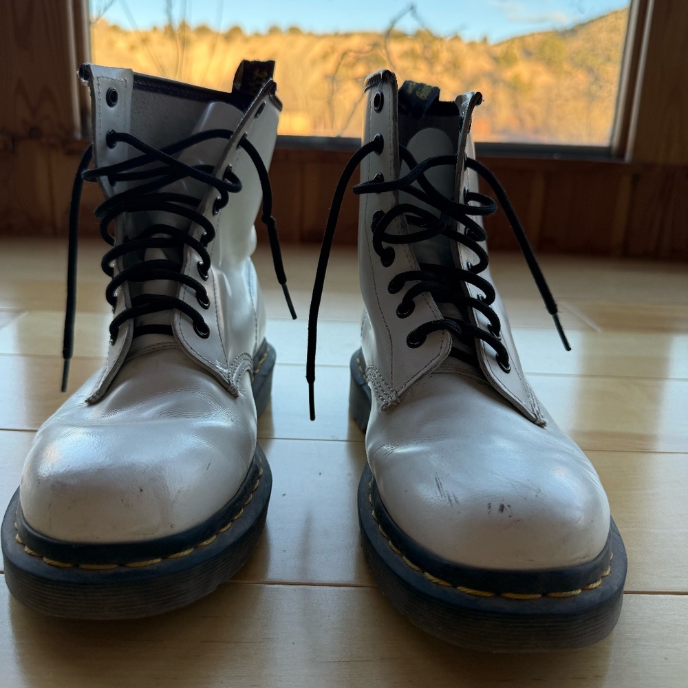 Doc. Martin White Leather Boots